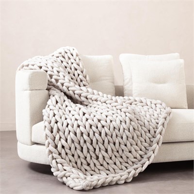 Mudo Home Abella Koltuk Şali Krem 120x180