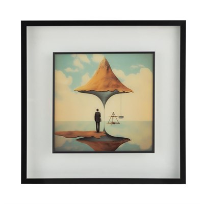Mudo Home Aether Çerçeveli̇ Cam Tablo 60x60 Cm