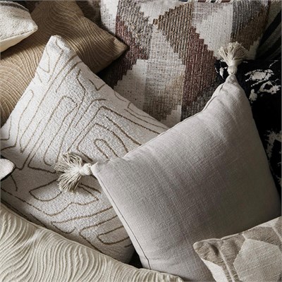 Mudo Home Alba Kirlent Püsküllü Krem 45x45 Cm