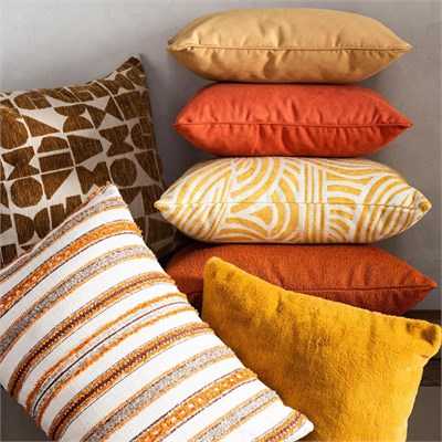 Mudo Home Alba Wave Kirlent Hardal 50x50 Cm