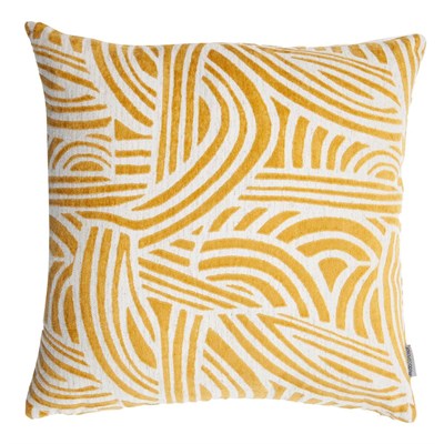 Mudo Home Alba Wave Kirlent Hardal 50x50 Cm