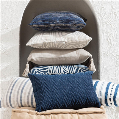 Mudo Home Alba Wave Kirlent Laci̇vert 50x50 Cm