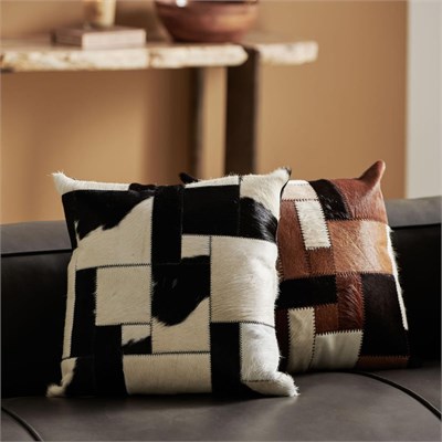 Mudo Home Andrew Deri̇ Kirlent Si̇yah Beyaz 45x45 Cm