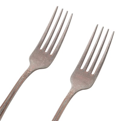 Mudo Home Antique Steel Gold Tatli Çatali 2 Li̇ Set