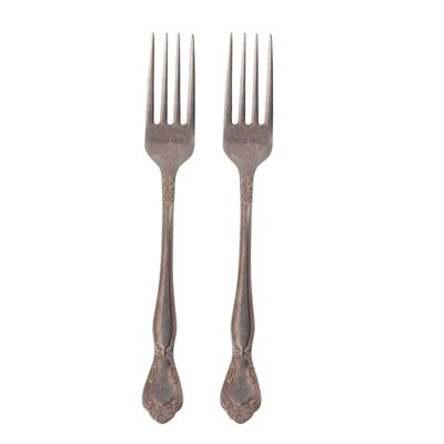 Mudo Home Antique Steel Gold Tatli Çatali 2 Li̇ Set