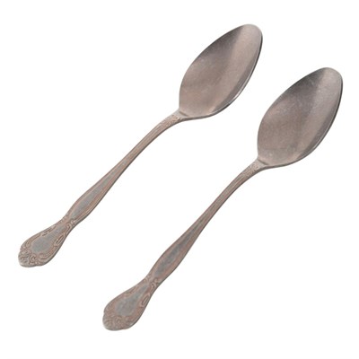 Mudo Home Antique Steel Gold Yemek Kaşiği 2 Li̇ Set