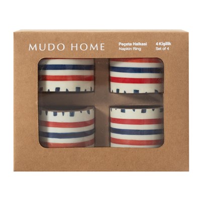 Mudo Home Bead Peçete Halkasi 4 Lü