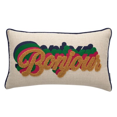 Mudo Home Bonjour Kirlent Renkli̇ 30x50 Cm