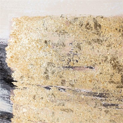Mudo Home Golden Abstract Çerçeveli̇ Yağli Boya 100x100 Cm