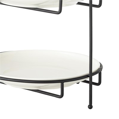 Mudo Home Gurme İki̇ Katli Sunum 22cm - Si̇yah