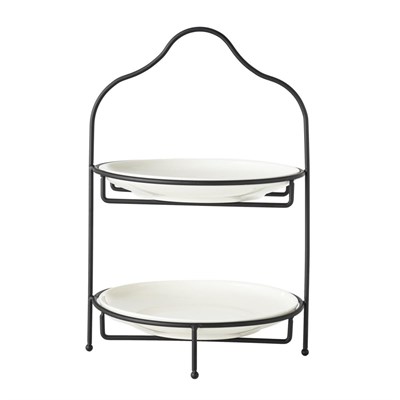 Mudo Home Gurme İki̇ Katli Sunum 22cm - Si̇yah