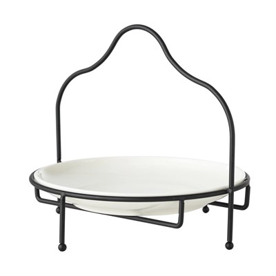 Mudo Home Gurme Standli Sunum 22cm - Si̇yah