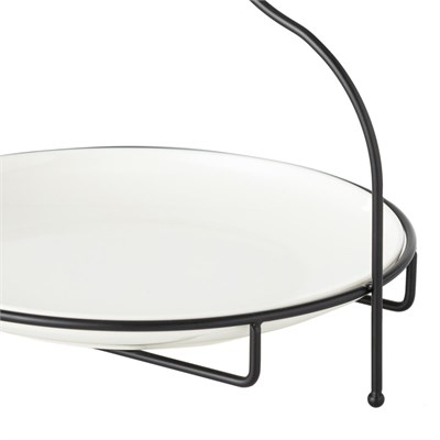 Mudo Home Gurme Standli Sunum 28cm - Si̇yah