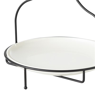 Mudo Home Gurme Standli Sunum 28cm - Si̇yah
