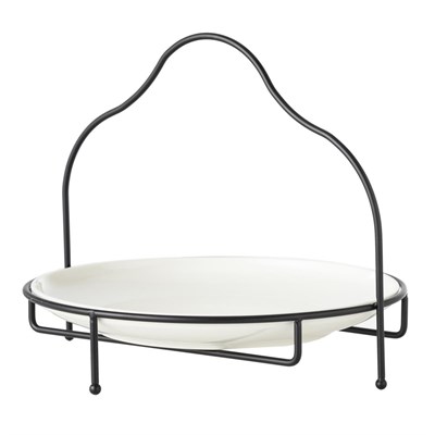 Mudo Home Gurme Standli Sunum 28cm - Si̇yah
