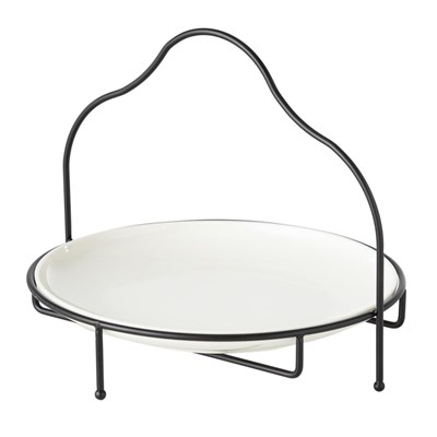 Mudo Home Gurme Standli Sunum 28cm - Si̇yah