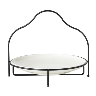 Mudo Home Gurme Standli Sunum 28cm - Si̇yah