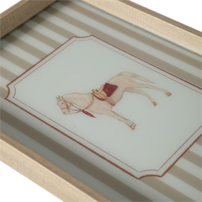 Mudo Home Horse Dekorati̇f Tepsi̇ 31x42 Cm