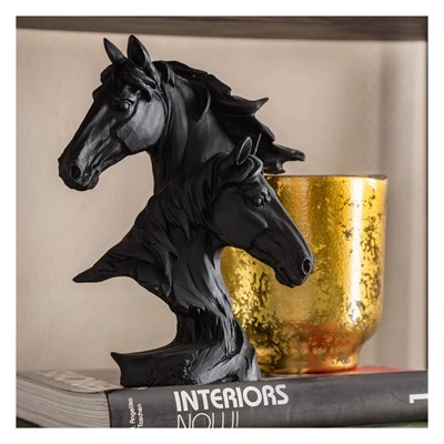Mudo Home Horses Büst Bi̇blo 17x10x23 Cm