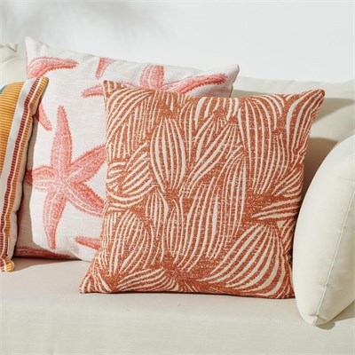 Mudo Home Lena Grid Kirlent Turuncu 50x50 Cm