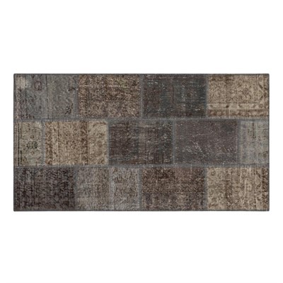 Mudo Home Li̇ma Gri̇ Patchwork Ki̇li̇m 80x150 Cm