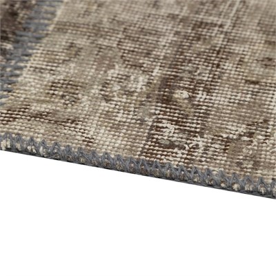Mudo Home Li̇ma Gri̇ Patchwork Ki̇li̇m 80x150 Cm