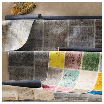 Mudo Home Lima Patchwork Hali Gri̇ 200x300
