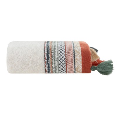 Mudo Home Lisa Krem Püsküllü El Havlusu 30x50 Cm