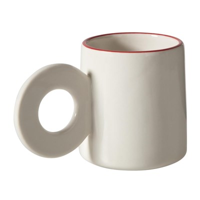 Mudo Home Lismore Kupa Beyaz 14 Cm 300ml