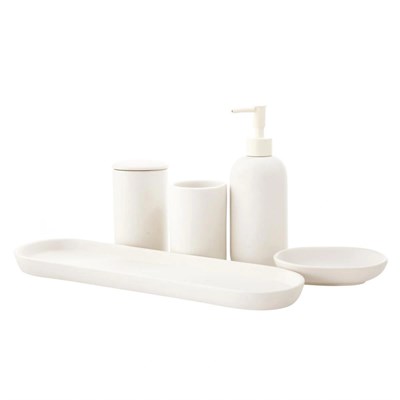 Mudo Home Mat Beyaz 5li̇ Kutulu Banyo Seti̇