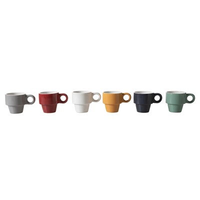 Mudo Home Multicolor Seramik Espresso Fi̇ncani 6 Li
