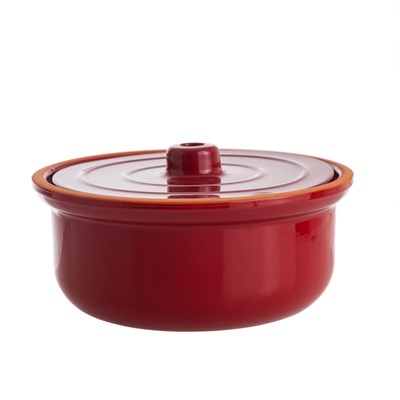 Mudo Home Natural Küçük Güveç Tencere 1 L - Kirmizi
