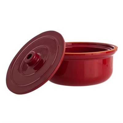 Mudo Home Natural Küçük Güveç Tencere 1 L - Kirmizi