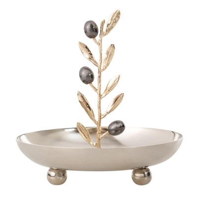 Mudo Home Olive Tekli̇ Dekorati̇f Sunumluk 16x17 Cm