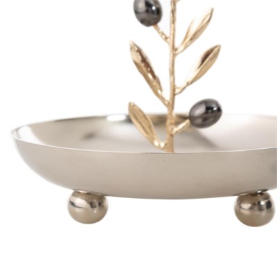 Mudo Home Olive Tekli̇ Dekorati̇f Sunumluk 16x17 Cm