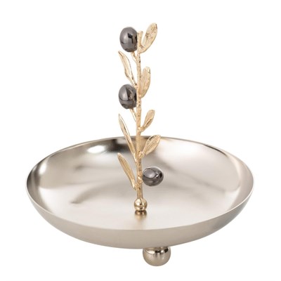 Mudo Home Olive Tekli̇ Dekorati̇f Sunumluk 16x17 Cm