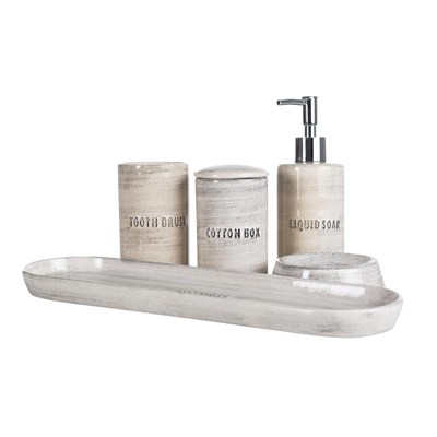 Mudo Home Pintura 5li̇ Kutulu Banyo Seti̇