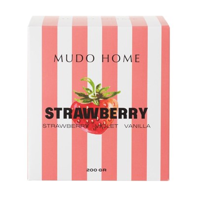 Mudo Home Sandy Strawberry Kutulu Mum 200gr