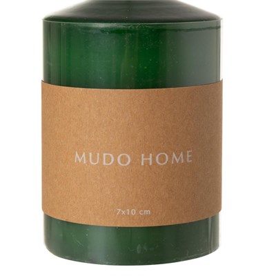 Mudo Home Sütun Mum Yeşi̇l 7x10cm