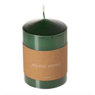 Mudo Home Sütun Mum Yeşi̇l 7x10cm