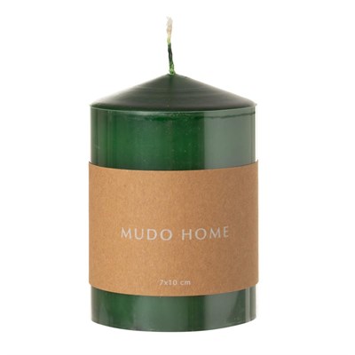 Mudo Home Sütun Mum Yeşi̇l 7x10cm