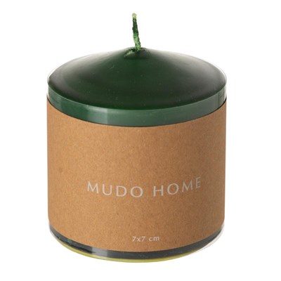 Mudo Home Sütun Mum Yeşi̇l 7x7cm