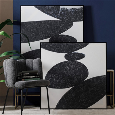 Mudo Home Thai Stone Çerçeveli̇ Yağli Boya Tablo 100x100 Cm