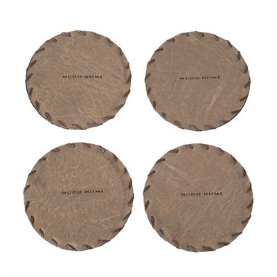 Mudo Home Vintage Yuvarlak Bardak Altliği 10 Cm 4lü Laci̇vert