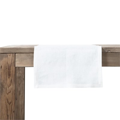 Mudo Home Whitney Keten Runner Beyaz 40x130 Cm
