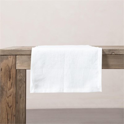Mudo Home Whitney Keten Runner Beyaz 40x130 Cm