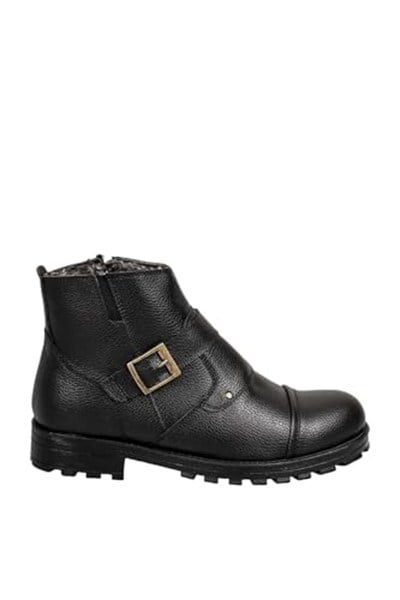 Muggo M1001 Su&soğuk Geçirmez Kürklü Garantili Unisex Kışlık Fermuarlı Bot Kauçuk Taban Sağlam