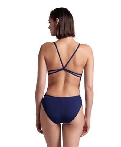 Multi Stripes Swimsuitalylace Back Kadın Yüzücü Mayosu 007158710