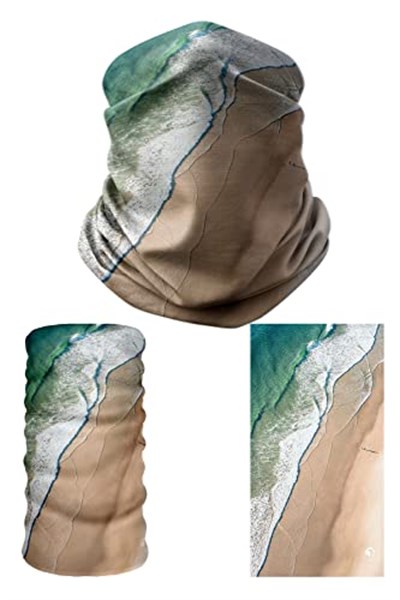 Multifunctional Beach And Wave Seamless Knitting UV+ Neckerwear Face Mask Headband Bandana Do Rag Hairband