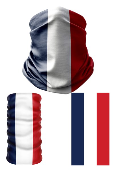 Multifunctional Flag of France Seamless UV+Face Mask Headband Bandana Do Rag Hairband